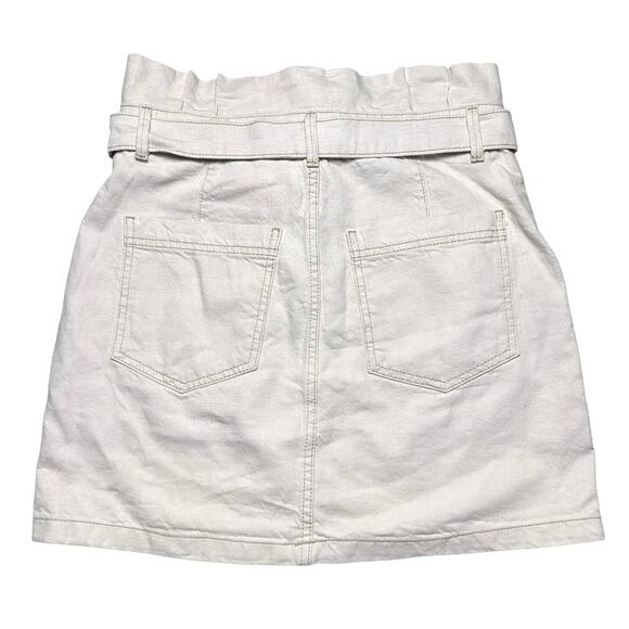 Free People | Women | Splendor In The Grass Paper Bag Belted Mini Skirt | Sz 8 - Picture 3 of 9
